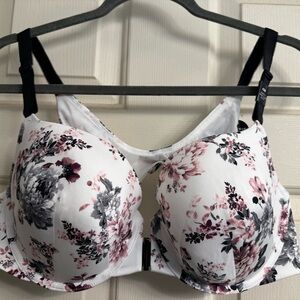 NWT Torrid Floral Print Bra - Black, Pink, and White